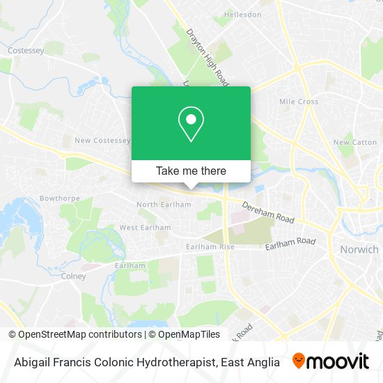 Abigail Francis Colonic Hydrotherapist map