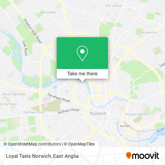 Loyal Taxis Norwich map