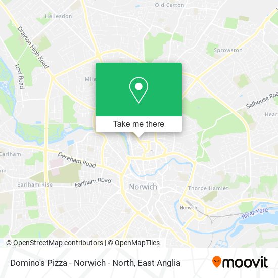 Domino's Pizza - Norwich - North map