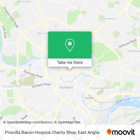 Priscilla Bacon Hospice Charity Shop map