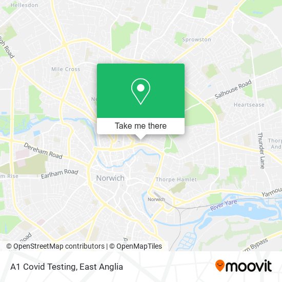 A1 Covid Testing map