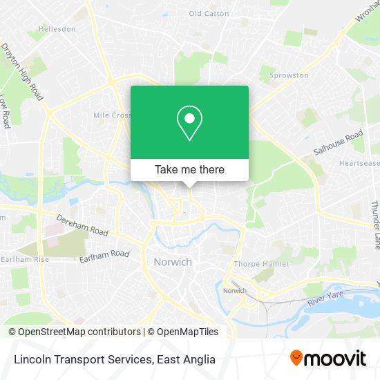 Lincoln Transport Services map