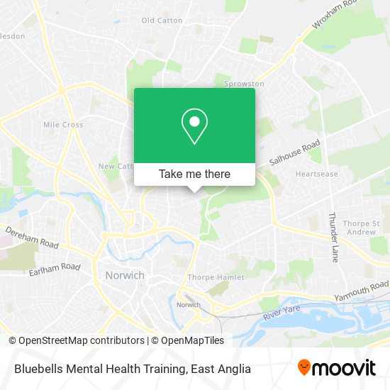 Bluebells Mental Health Training map