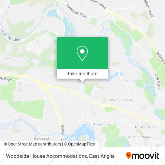 Woodside House Accommodations map