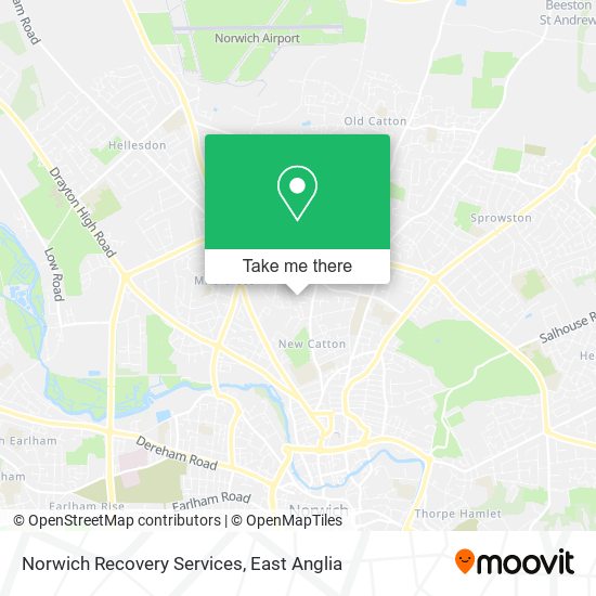 Norwich Recovery Services map