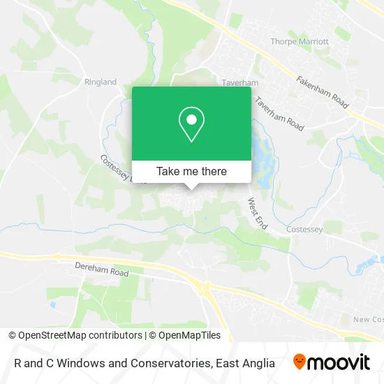 R and C Windows and Conservatories map