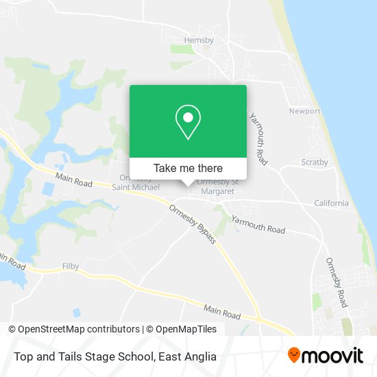 Top and Tails Stage School map