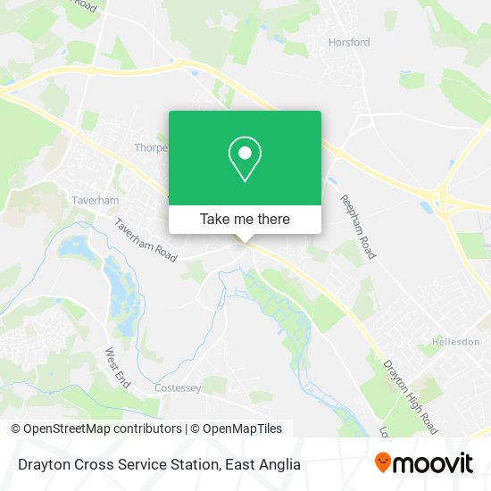 Drayton Cross Service Station map