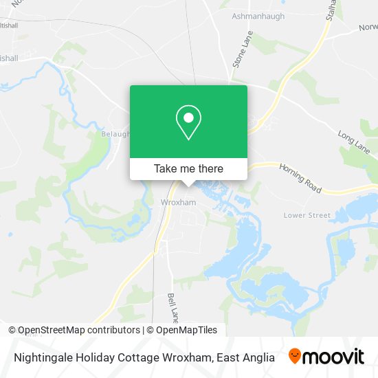 Nightingale Holiday Cottage Wroxham map