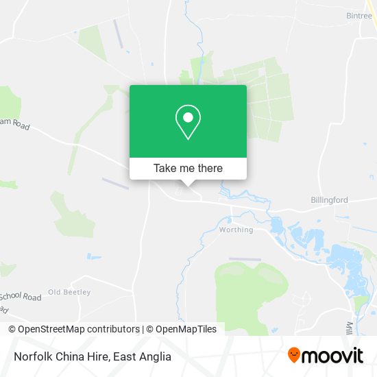 Norfolk China Hire map