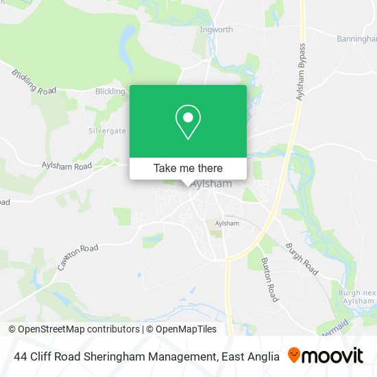 44 Cliff Road Sheringham Management map