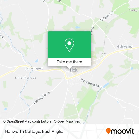 Hanworth Cottage map