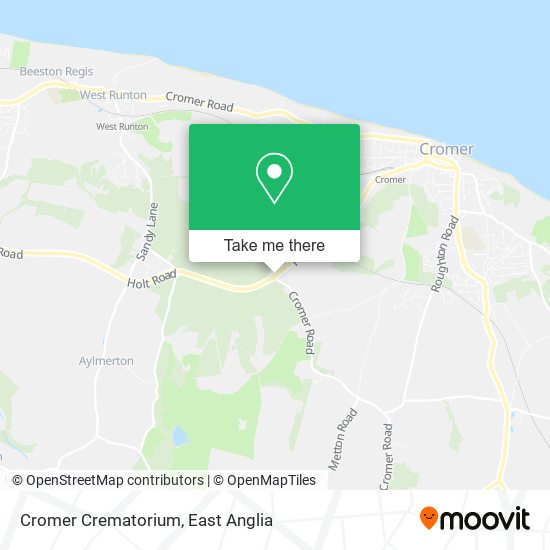 Cromer Crematorium map