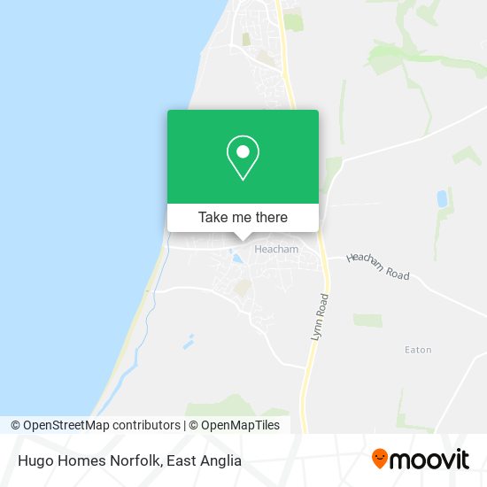 Hugo Homes Norfolk map