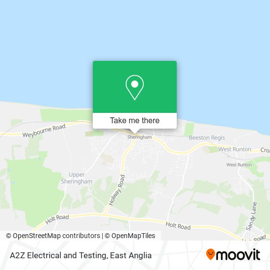 A2Z Electrical and Testing map