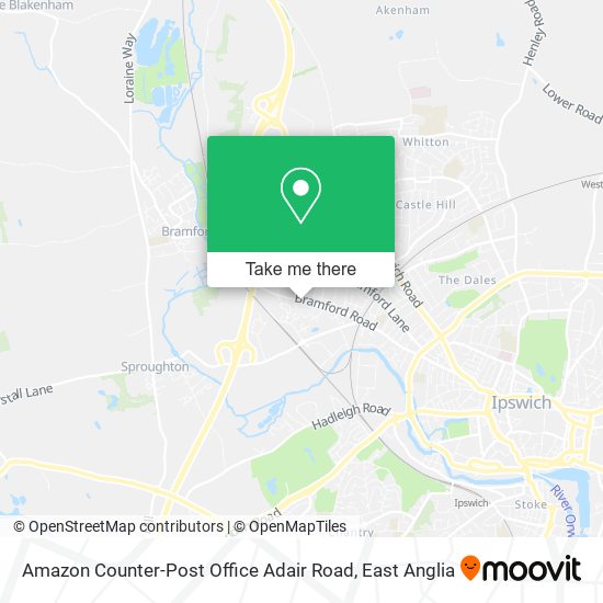 Amazon Counter-Post Office Adair Road map