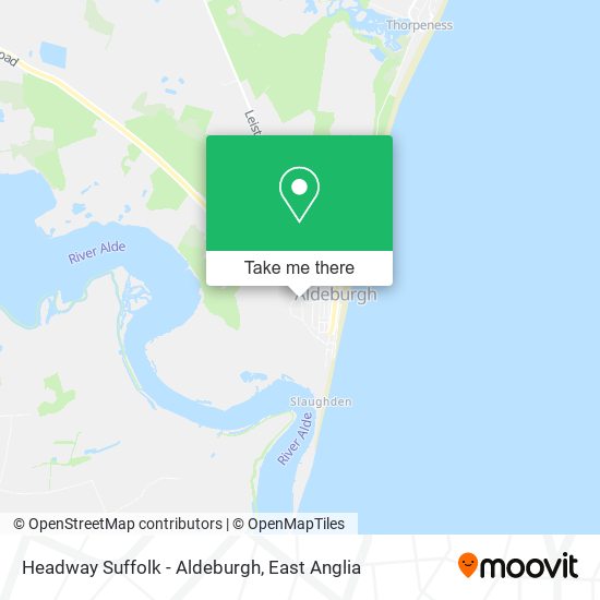 Headway Suffolk - Aldeburgh map