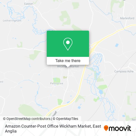 Amazon Counter-Post Office Wickham Market map