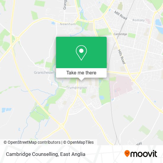 Cambridge Counselling map