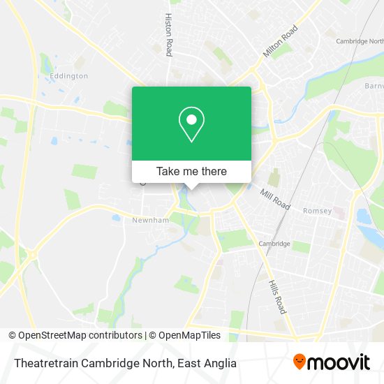 Theatretrain Cambridge North map