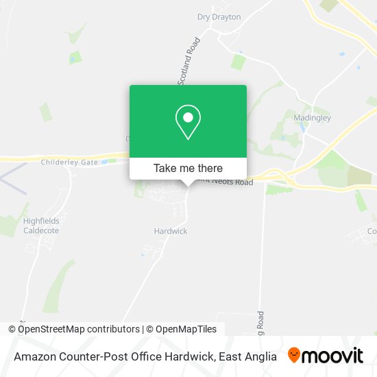 Amazon Counter-Post Office Hardwick map