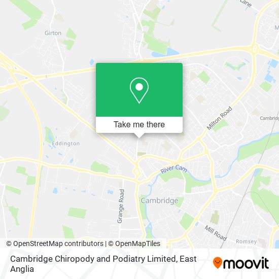 Cambridge Chiropody and Podiatry Limited map