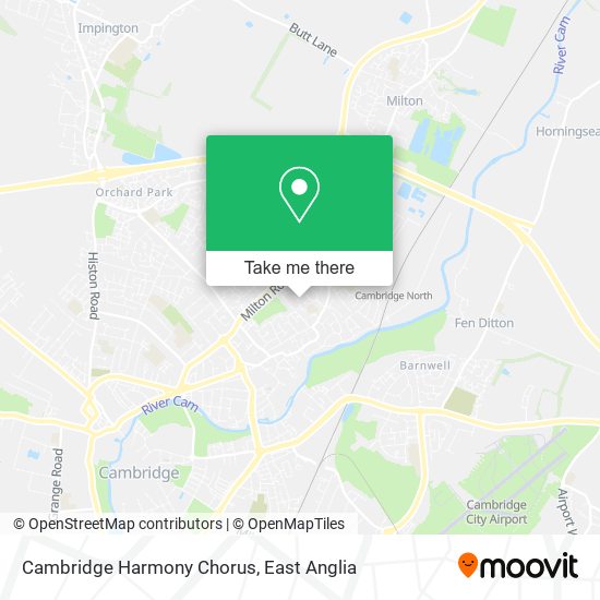 Cambridge Harmony Chorus map