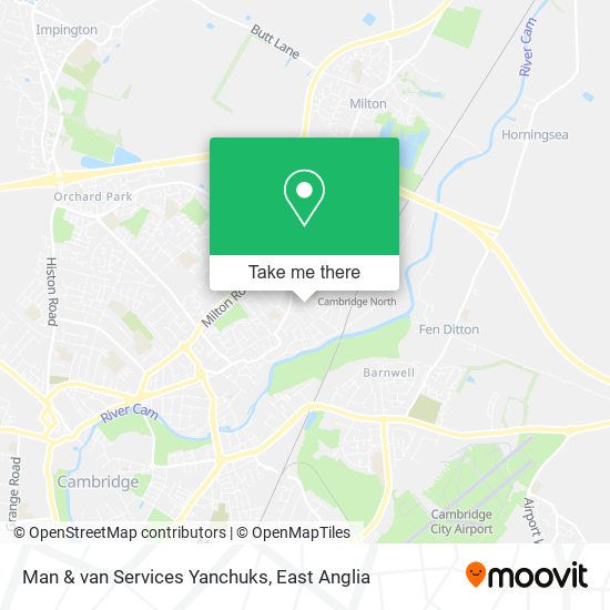 Man & van Services Yanchuks map