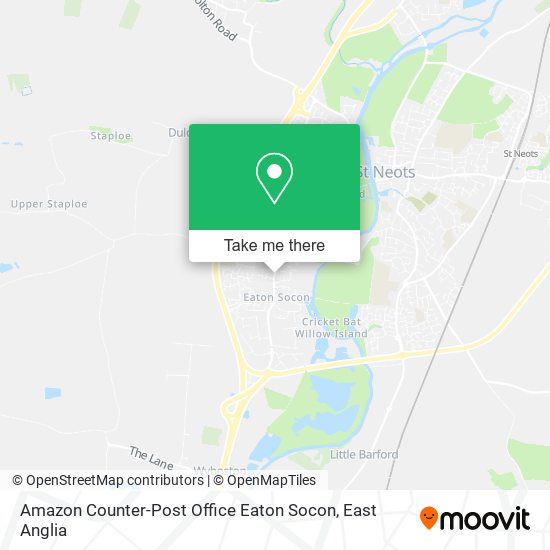 Amazon Counter-Post Office Eaton Socon map