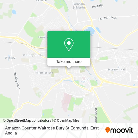 Amazon Counter-Waitrose Bury St Edmunds map