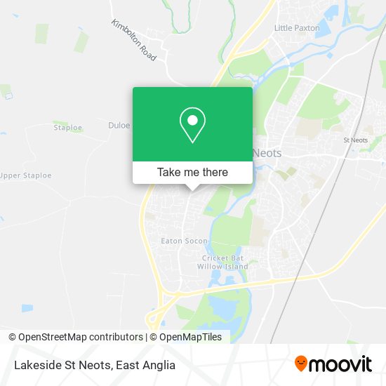 Lakeside St Neots map