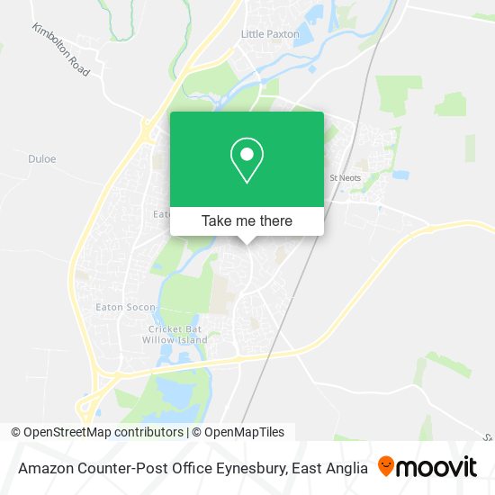 Amazon Counter-Post Office Eynesbury map