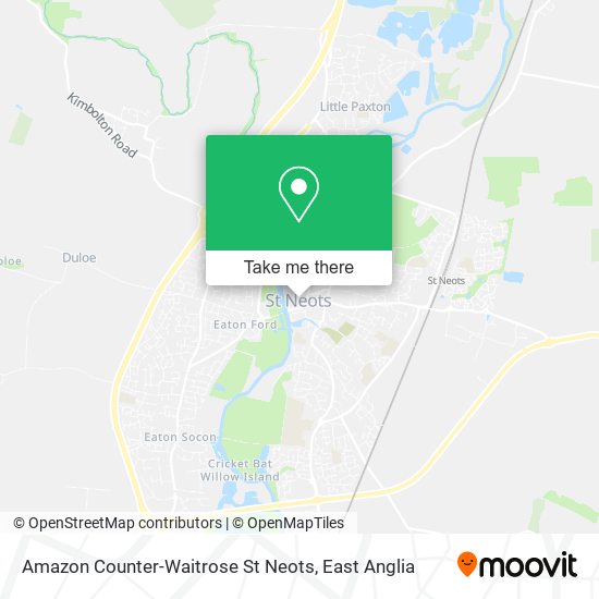 Amazon Counter-Waitrose St Neots map