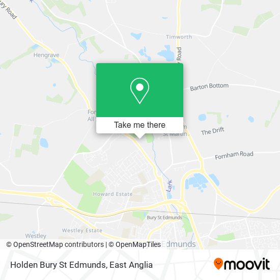 Holden Bury St Edmunds map