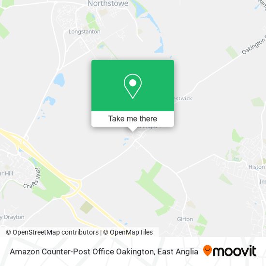 Amazon Counter-Post Office Oakington map