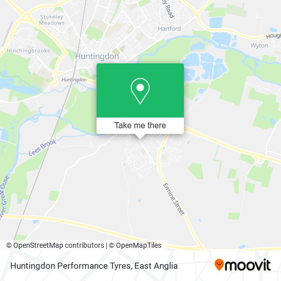 Huntingdon Performance Tyres map