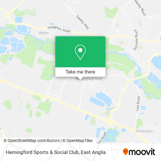 Hemingford Sports & Social Club map