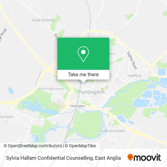 Sylvia Hallam Confidential Counselling map