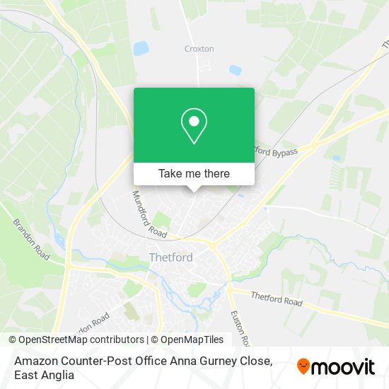 Amazon Counter-Post Office Anna Gurney Close map