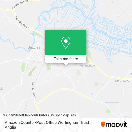 Amazon Counter-Post Office Worlingham map