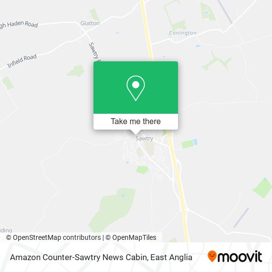 Amazon Counter-Sawtry News Cabin map