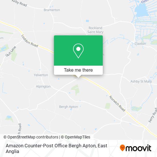 Amazon Counter-Post Office Bergh Apton map