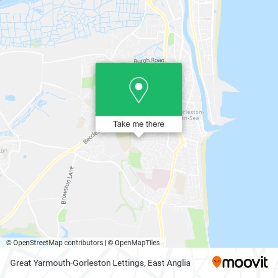 Great Yarmouth-Gorleston Lettings map
