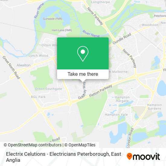 Electrix Celutions - Electricians Peterborough map