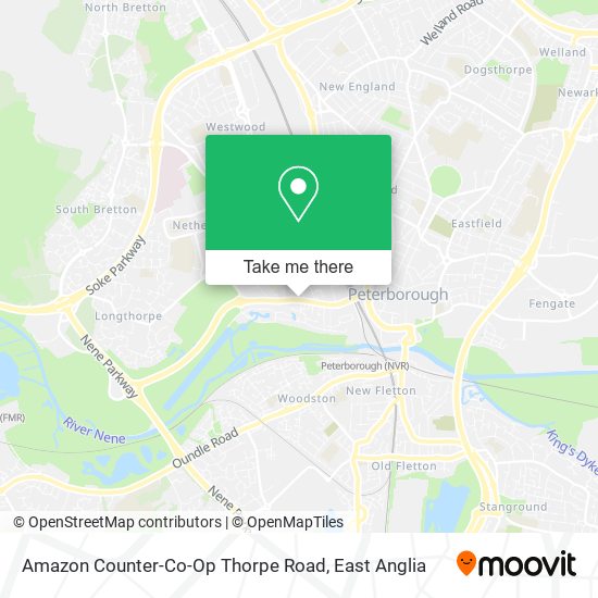 Amazon Counter-Co-Op Thorpe Road map