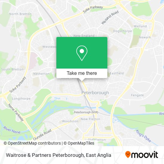 Waitrose & Partners Peterborough map