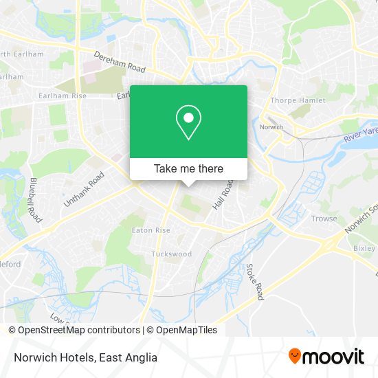 Norwich Hotels map