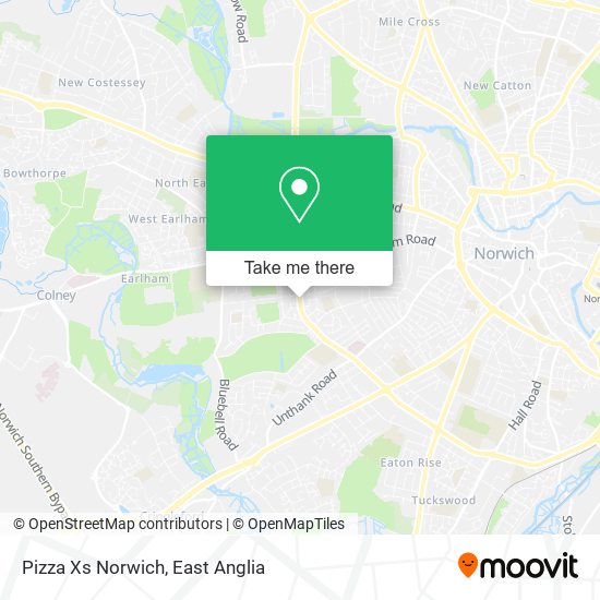 Pizza Xs Norwich map