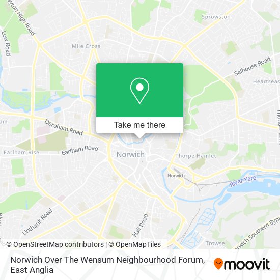 Norwich Over The Wensum Neighbourhood Forum map