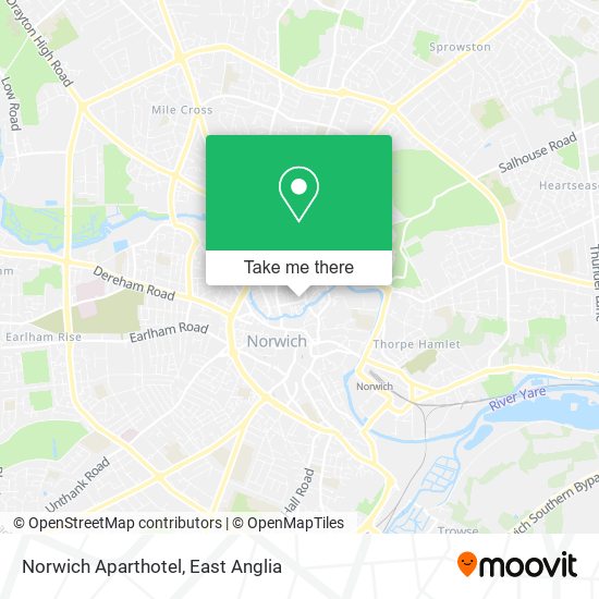 Norwich Aparthotel map